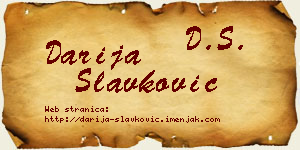 Darija Slavković vizit kartica